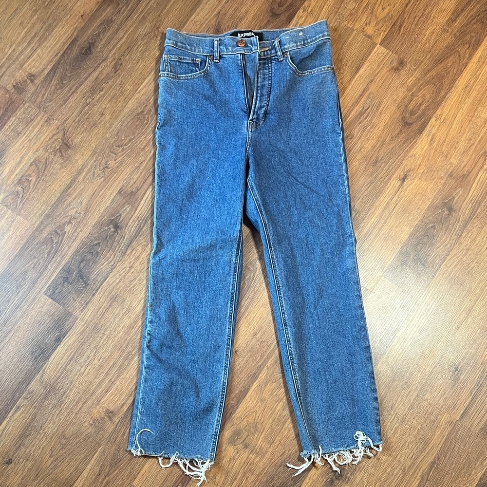 Express Distressed Ankle Jeans